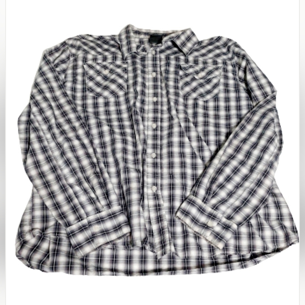 MMA Elite Salvation Long Sleeve Button Up Shirt Plaid‎ Men's XXL